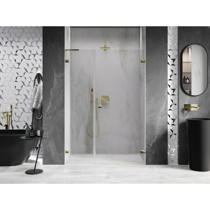 Mexen Lunar-B L Duschdrehtür rechts 115 cm, transparent, gold - 832SL-115-050-50-00-P