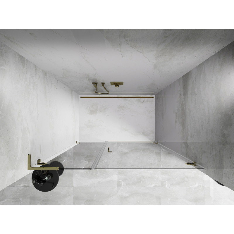 Mexen Lunar-B L Duschdrehtür rechts 115 cm, transparent, gold - 832SL-115-050-50-00-P