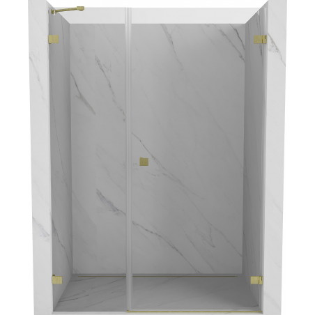 Mexen Lunar-B Duschdrehtür rechts 115 cm, transparent, gebürstetes Gold - 832S-115-050-55-00-P