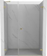 Mexen Lunar-B Duschdrehtür rechts 115 cm, transparent, gebürstetes Gold - 832S-115-050-55-00-P