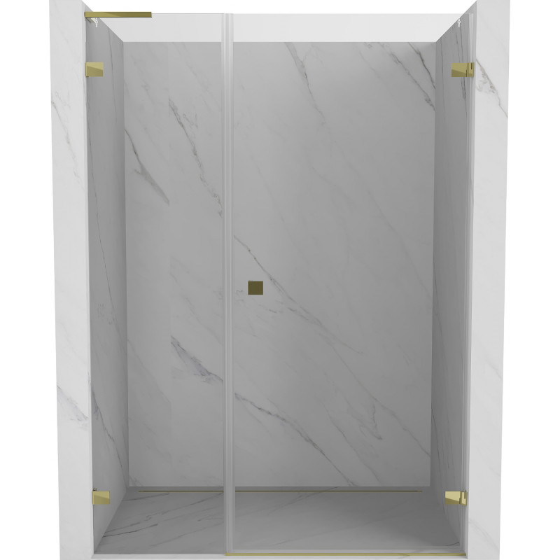 Mexen Lunar-B L Duschdrehtür rechts 145 cm, transparent, gold - 832SL-145-050-50-00-P