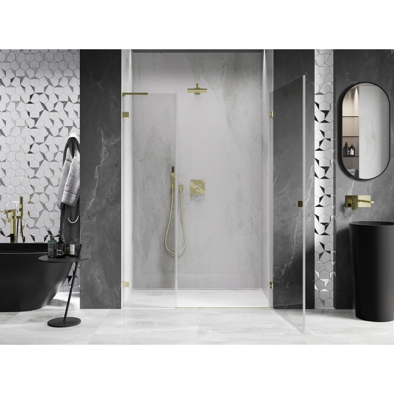 Mexen Lunar-B L Duschdrehtür rechts 150 cm, transparent, gold - 832SL-150-050-50-00-P