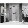 Mexen Lunar-F L Falttür für die Dusche links 110 cm, transparent, schwarz - 836SL-110-050-70-00-L