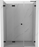 Mexen Lunar-F L Falttür Dusche links 115 cm, transparent, schwarz - 836SL-115-050-70-00-L