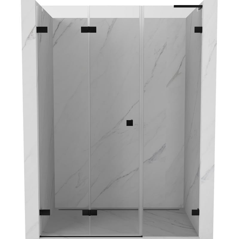 Mexen Lunar-F L Klapptür links 120 cm, transparent, schwarz - 836SL-120-050-70-00-L