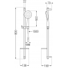 Mexen DQ67 verstellbares Duschset, schwarz - 785674581-70