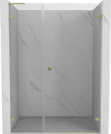 Mexen Lunar-B L Duschdrehtür rechts 150 cm, transparent, gebürstetes Gold - 832SL-150-050-55-00-P
