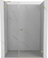 Mexen Lunar-B Duschdrehtür rechts 150 cm, transparent, gebürstetes Gold - 832S-150-050-55-00-P