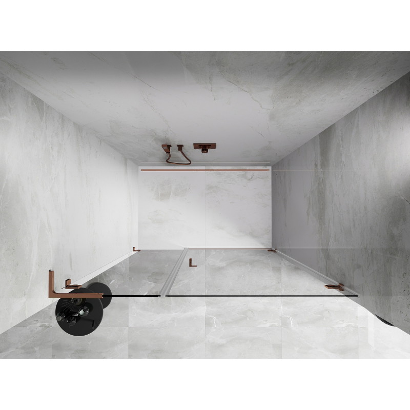 Mexen Lunar-B L duschtür, schwenkbar rechts 115 cm, transparent, Roségold - 832SL-115-050-60-00-P