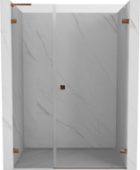 Mexen Lunar-B L Duschtür schwenkbar rechts 120 cm, transparent, Roségold - 832SL-120-050-60-00-P