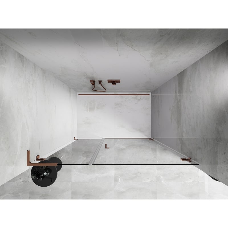 Mexen Lunar-B L Duschschwingtür rechts 125 cm, transparent, Roségold - 832SL-125-050-60-00-P
