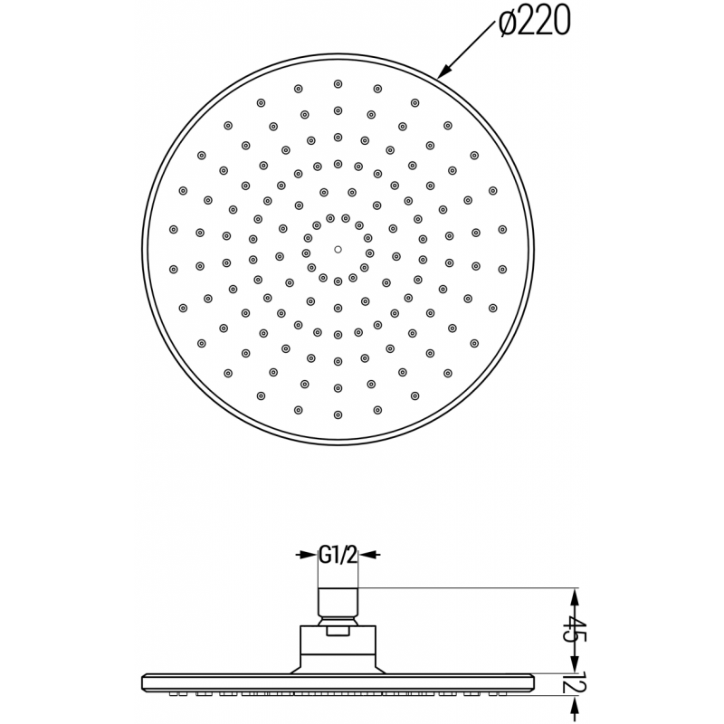 Mexen D-40 Regenbrause 22 cm, weiß - 79740-20