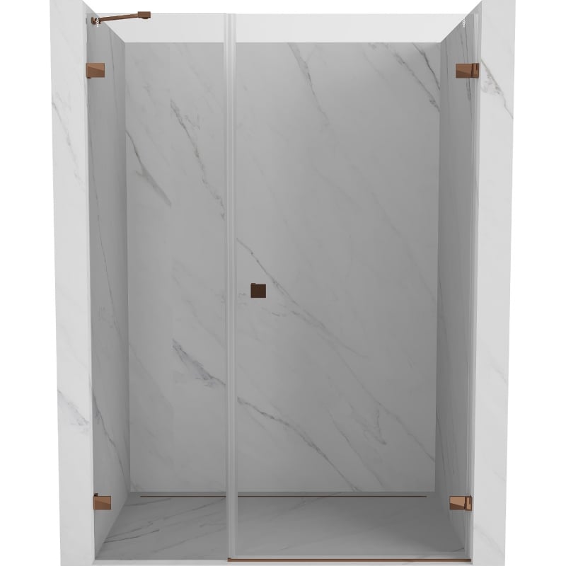 Mexen Lunar-B Duschdrehtür rechts 125 cm, transparent, Roségold - 832S-125-050-60-00-P