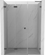 Mexen Lunar-F L faltbare Duschtür links 120 cm, transparent, Gun Metal - 836SL-120-050-95-00-L