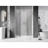 Mexen Lunar-F L Falttür Dusche links 115 cm, transparent, gebürsteter Nickel - 836SL-115-050-97-00-L