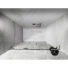 Mexen Lunar-F L Falttür Dusche links 115 cm, transparent, gebürsteter Nickel - 836SL-115-050-97-00-L