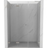 Mexen Lunar-F L faltbare Duschtür links 125 cm, transparent, gebürsteter Nickel - 836SL-125-050-97-00-L