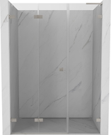 Mexen Lunar-F L faltbare Duschtür links 125 cm, transparent, gebürsteter Nickel - 836SL-125-050-97-00-L