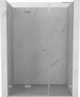 Mexen Lunar-F L Faltbare Duschabtrennung links 140 cm, transparent, gebürstetes Nickel - 836SL-140-050-97-00-L
