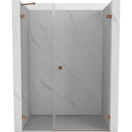 Mexen Lunar-B Duschdrehtür rechts 110 cm, transparent, gebürstetes Kupfer - 832S-110-050-65-00-P