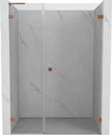 Mexen Lunar-B L Duschkabinentür rechts angeschlagen 145 cm, transparent, gebürstetes Kupfer - 832SL-145-050-65-00-P