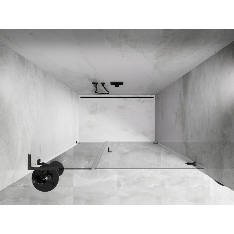 Mexen Lunar-B L Duschdrehtür rechts 110 cm, transparent, gebürstet gun gray - 832SL-110-050-66-00-P