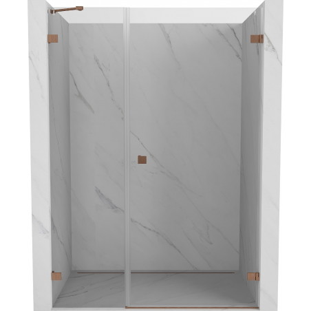 Mexen Lunar-B Duschschwingtür rechts 125 cm, transparent, gebürstetes Kupfer - 832S-125-050-65-00-P