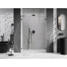 Mexen Lunar-B L Duschabtrennung schwenkbar rechts 150 cm, transparent, gun gray gebürstet - 832SL-150-050-66-00-P
