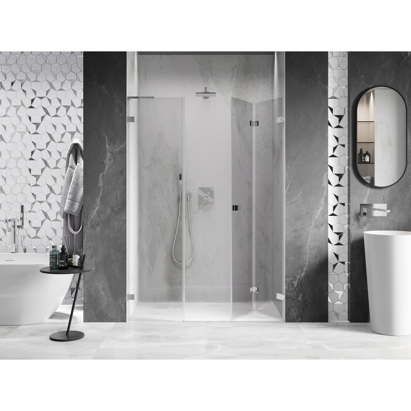 Mexen Lunar-F L Falttür rechte Duschabtrennung 115 cm, transparent, Chrom - 836SL-115-050-01-00-P