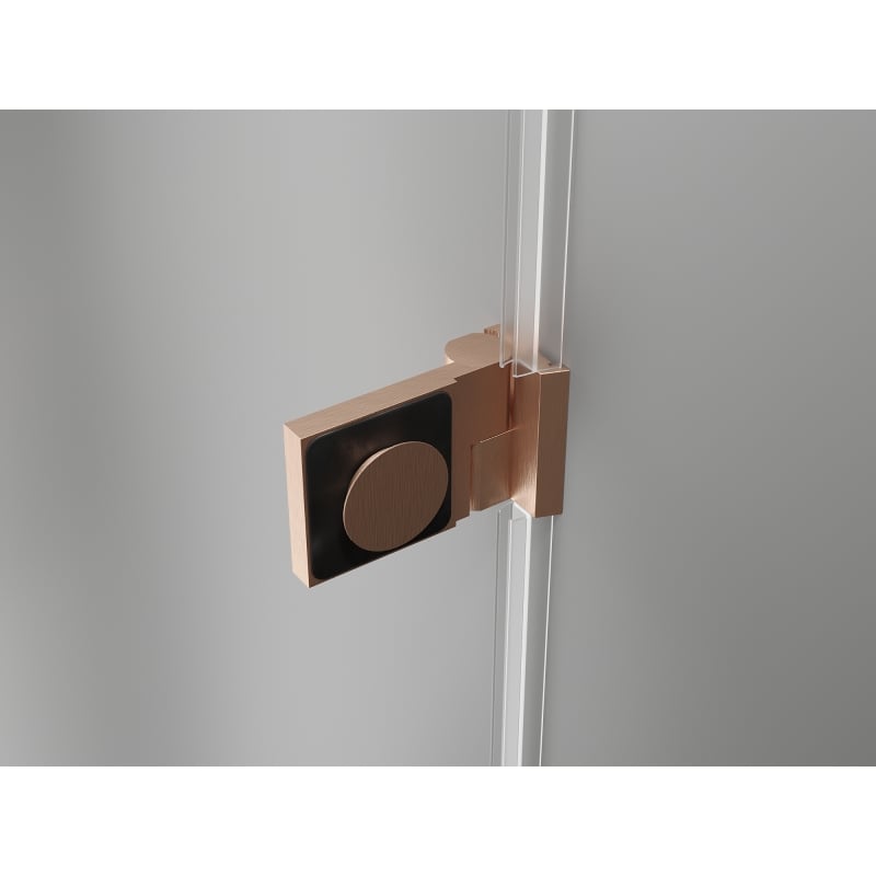Mexen Lunar-B Duschdrehtür rechts 135 cm, transparent, gebürstetes Kupfer - 832S-135-050-65-00-P