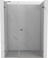 Mexen Lunar-B Duschdrehtür rechts 135 cm, transparent, gebürstetes Kupfer - 832S-135-050-65-00-P