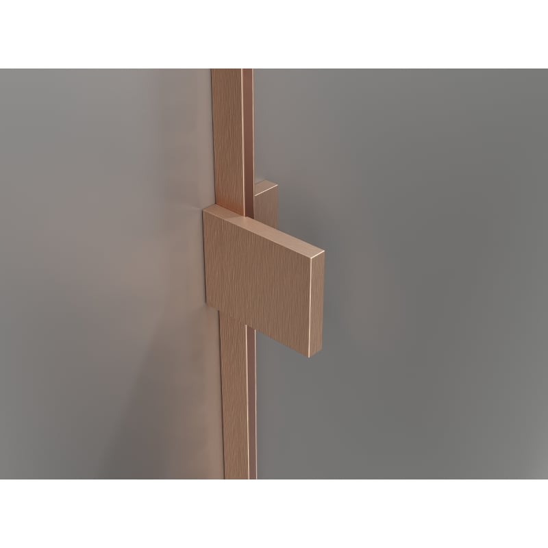 Mexen Lunar-B Duschdrehtür rechts 140 cm, transparent, gebürstetes Kupfer - 832S-140-050-65-00-P