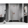 Mexen Lunar-B Duschdrehtür rechts 140 cm, transparent, gebürstetes Kupfer - 832S-140-050-65-00-P