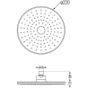 Mexen D-40 Regenduschkopf 22 cm, Graphit - 79740-66