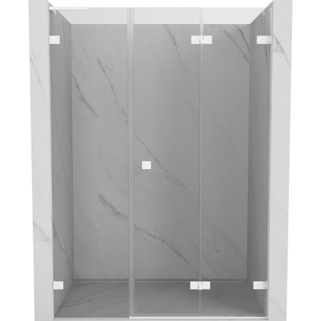 Mexen Lunar-F L Falttür rechts 120 cm, transparent, weiß - 836SL-120-050-20-00-P