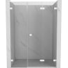 Mexen Lunar-F L Falttüren Dusche rechts 130 cm, transparent, weiß - 836SL-130-050-20-00-P