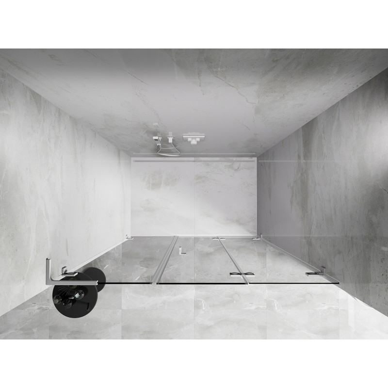 Mexen Lunar-F L Falttüren Dusche rechts 130 cm, transparent, weiß - 836SL-130-050-20-00-P