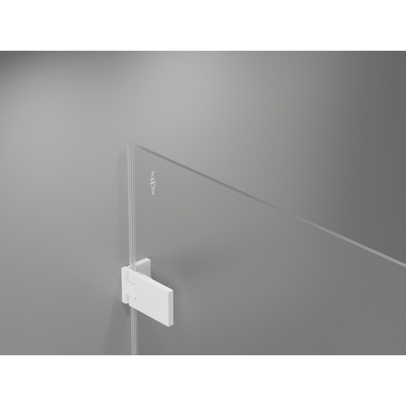 Mexen Lunar-F L faltbare Duschkabine rechts 135 cm, transparent, weiß - 836SL-135-050-20-00-P