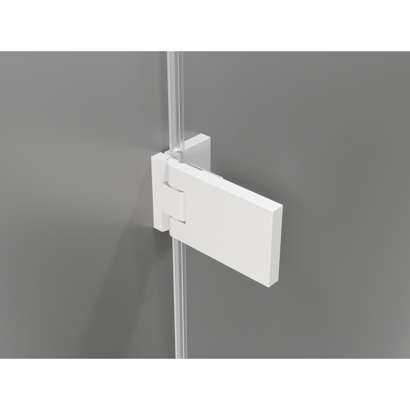 Mexen Lunar-F L faltbare Duschkabine rechts 135 cm, transparent, weiß - 836SL-135-050-20-00-P
