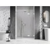 Mexen Lunar-F L faltbare Duschabtrennung rechts 140 cm, transparent, weiß - 836SL-140-050-20-00-P