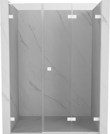 Mexen Lunar-F L Duschfaltür rechts 145 cm, transparent, weiß - 836SL-145-050-20-00-P