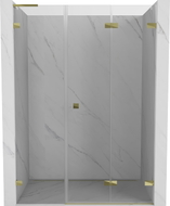 Mexen Lunar-F L Falttür Dusche rechts 125 cm, transparent, gold - 836SL-125-050-50-00-P