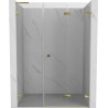 Mexen Lunar-F L Faltbare Duschabtrennung Rechts 135 cm, transparent, gold - 836SL-135-050-50-00-P