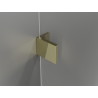 Mexen Lunar-F L faltbare Duschabtrennung rechts 140 cm, transparent, gold - 836SL-140-050-50-00-P