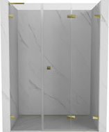 Mexen Lunar-F L Falttür Dusche rechts 145 cm, transparent, gold - 836SL-145-050-50-00-P