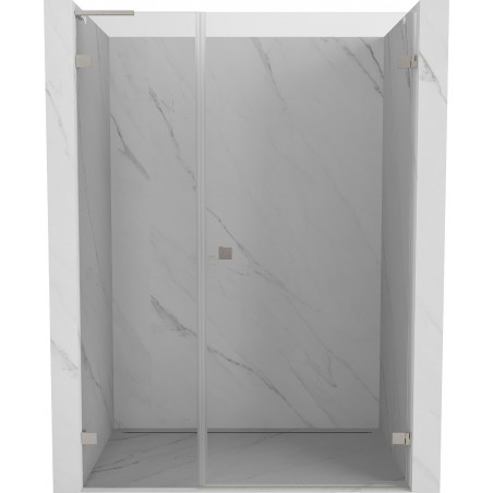 Mexen Lunar-B L Duschdrehtür rechts 115 cm, transparent, gebürsteter Nickel - 832SL-115-050-97-00-P