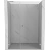 Mexen Lunar-B L Duschdrehtür rechts 130 cm, transparent, gebürstetes Nickel - 832SL-130-050-97-00-P