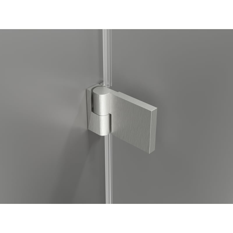 Mexen Lunar-B L Duschdreh­tür rechts 140 cm, transparent, gebürsteter Nickel - 832SL-140-050-97-00-P