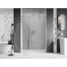 Mexen Lunar-B L Duschdreh­tür rechts 140 cm, transparent, gebürsteter Nickel - 832SL-140-050-97-00-P