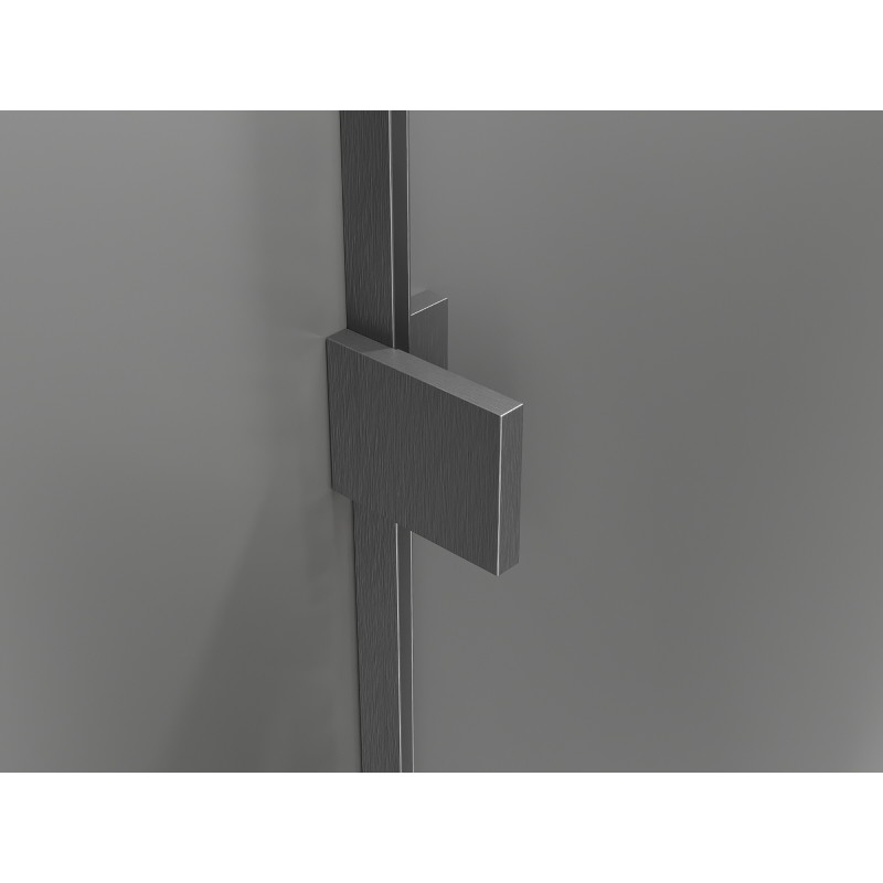 Mexen Lunar-B Duschdrehtüren rechts 145 cm, transparent, gebürstetes Gun Gray - 832S-145-050-66-00-P
